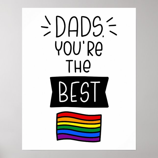 Pappor, du är det bästa Pridet - Fars dag Poster (Framsidan)