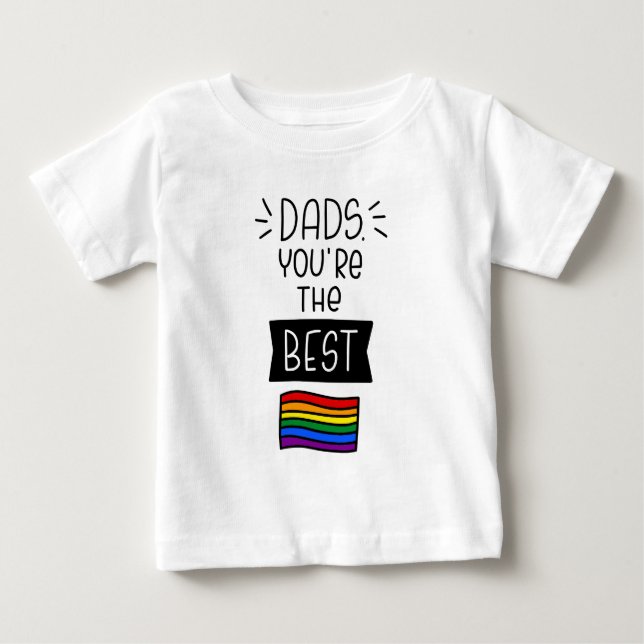 Pappor, du är det bästa Pridet Fars dag T Shirt (Framsida)