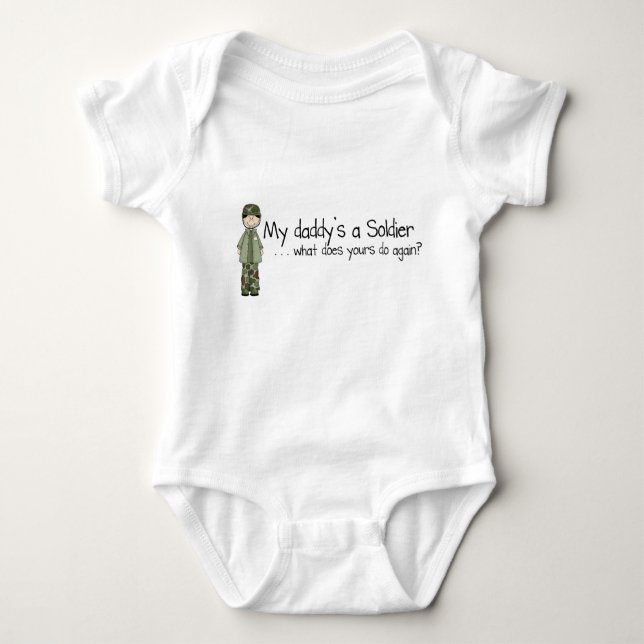Pappor en soldat (6-24mo) tee (Framsida)
