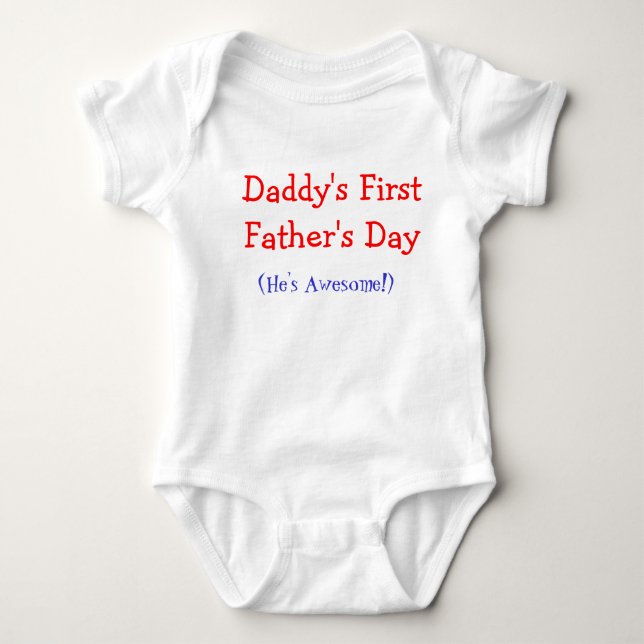 Pappor First Fars dag Baby Onsie T-shirt (Framsida)