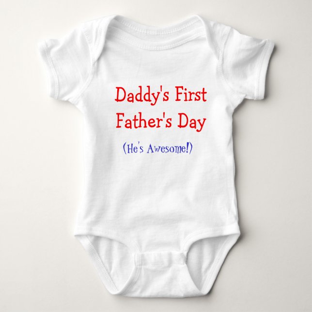 Pappor First Fars dag Baby Onsie Tee (Framsida)
