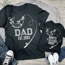 Pappor Fishing Buddy Fish Matching Son Pappa T Shirt