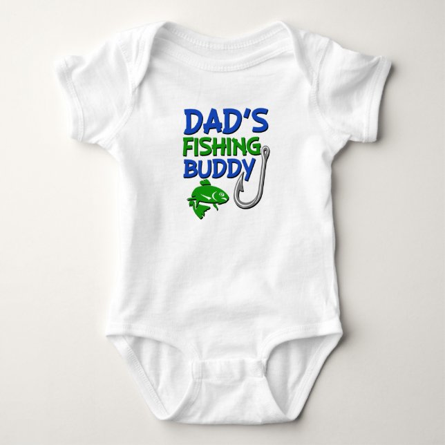 Pappor Fishing Buddy lustig pojke shirt T (Framsida)
