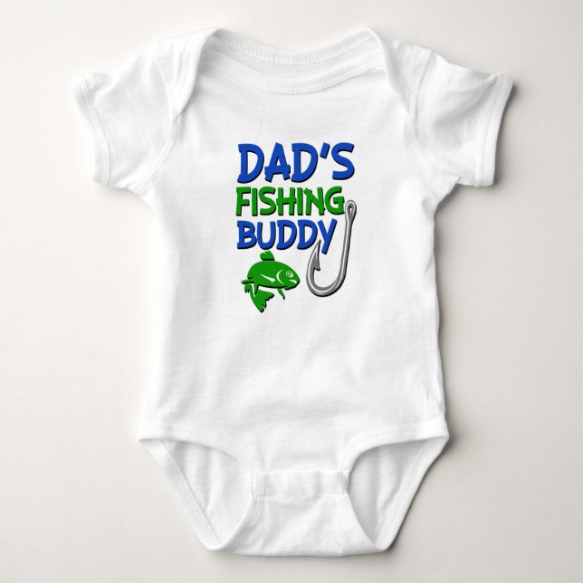 Pappor Fishing Buddy lustig pojke shirt T Shirt (Framsida)