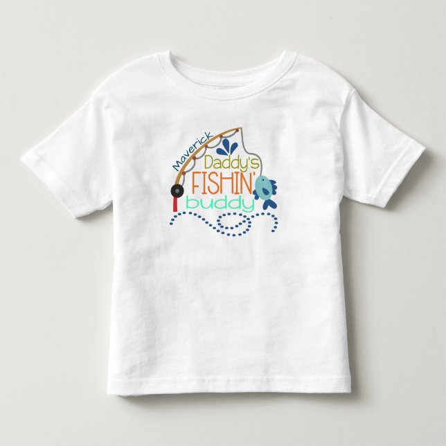 Pappor Fishing Buddy Personlig baby onsie T Shirt (Framsida)