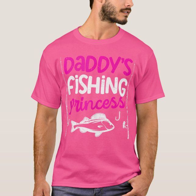 Pappor Fishing Princess Dotter Fishermen Reel C T Shirt (Framsida)