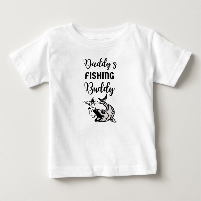 Pappor fiskekammaren baby bodykostdräkt t shirt (Framsida)