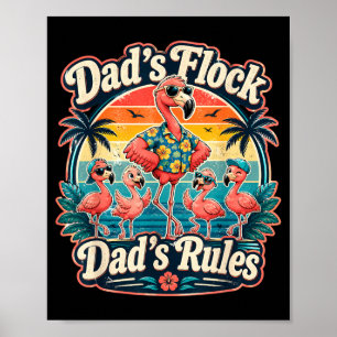 Pappor flockas Flamingo Fars dag humor Poster
