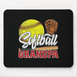 Pappor för Softball Grandpa Softball Player Game D Musmatta