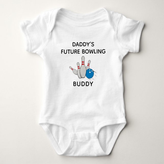Pappor Future Bowling Buddy - Cute Bowling T Shirt (Framsida)