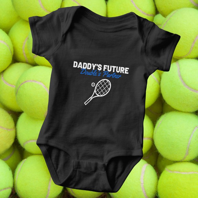 Pappor Future Dubblas Partner Funny Tennis-offert T Shirt (Skapare uppladdad)