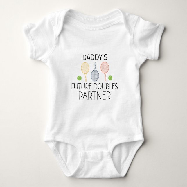Pappor Future Dubblas Partner Tennis T Shirt (Framsida)