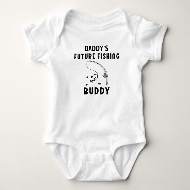 Pappor Future Fishing Buddy - Cute Fishing T Shirt (Framsida)
