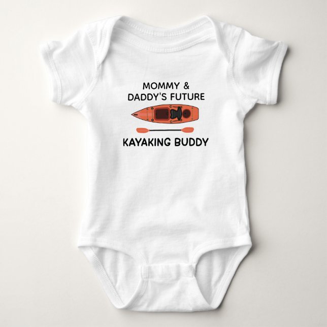 Pappor Future Kayaking Buddy River Paddling T Shirt (Framsida)