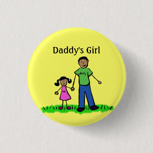 Pappor Girl Buttons Anpassningsbar Family Pendant Knapp