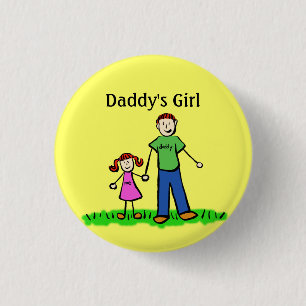 Pappor Girl Buttons Anpassningsbar Family Pendant Knapp