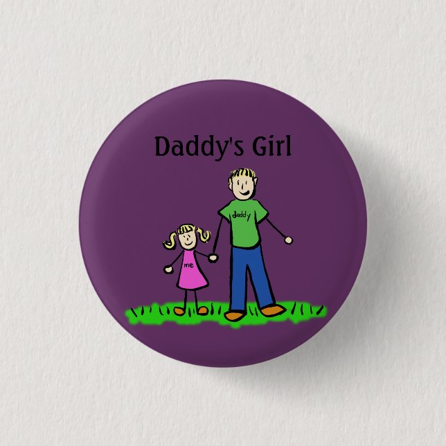 Pappor Girl Buttons Anpassningsbar Family Pendant  Knapp (Framsida)
