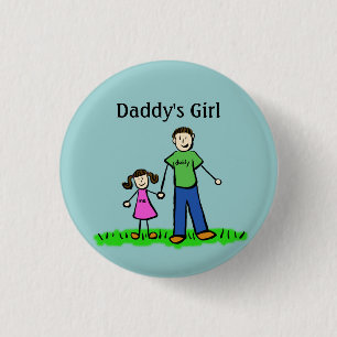 Pappor Girl Buttons Anpassningsbar Family Pendant Knapp