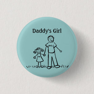 Pappor Girl Buttons Anpassningsbar Family Pendant Knapp