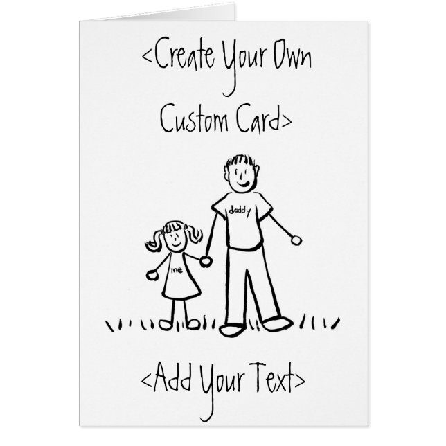 Pappor Girl Card Hälsningskort (Framsidan)