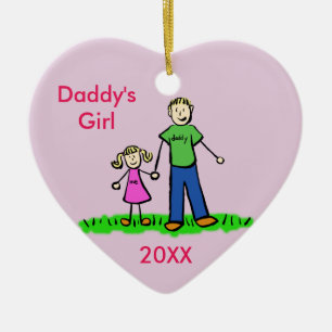 Pappor Girl Family Character Art Anpassningsbar Or Julgransprydnad Keramik
