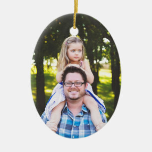 Pappor Girl jul Photo Ornament Keepsak