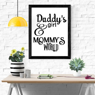 Pappor Girl & Mamma World Nursery Poster