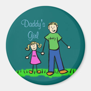 Pappor Girl Personlig Family Art Magnets Magnet