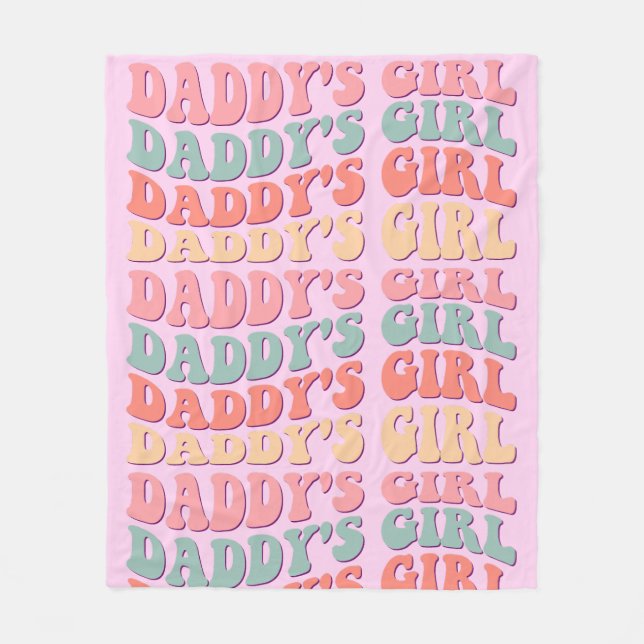 Pappor Girl Retro Rosa Fleecefilt (Framsidan)