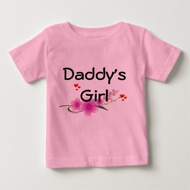 Pappor Girl småbarn långärmad Tee Shirt (Framsida)