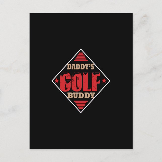 pappor golf-kompis vykort (Framsida)