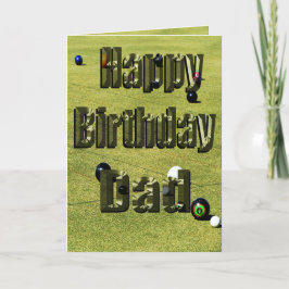 Pappor Gräsmatta Bowls Birthday Card Kort