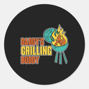 Pappor Grilling Buddy Family Bbq Mastercl — Runt Klistermärke