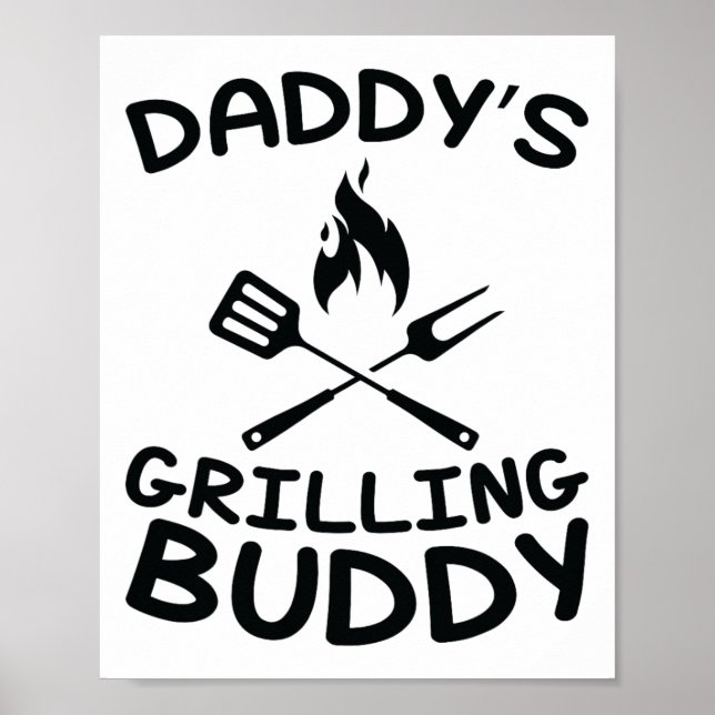 Pappor Grilling Buddy - Kids Bbq Poster (Framsidan)