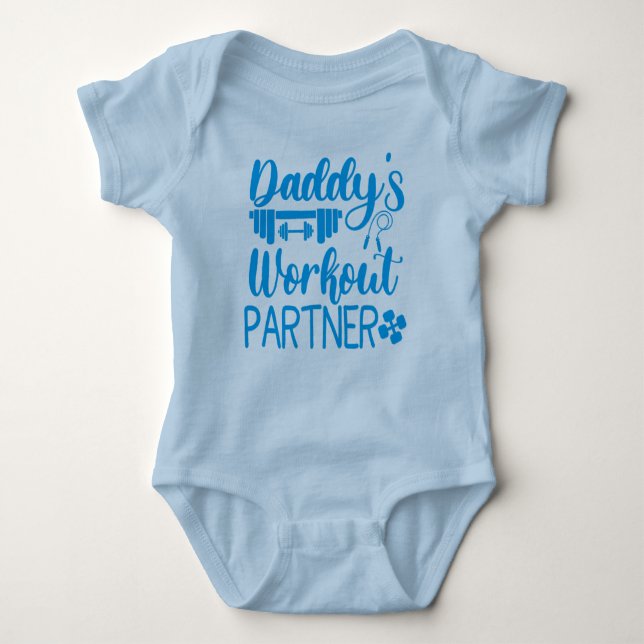 Pappor Gym Baby Grow Funny Workout Gifts T Shirt (Framsida)