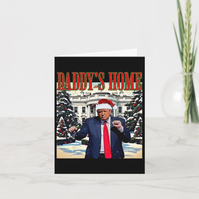Pappor Hem Jul Edition Vita huset Trump D Kort (Framsida)
