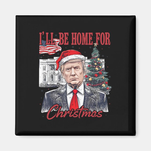 Pappor Hem kommer hem för julklapp Magnet (Framsidan)
