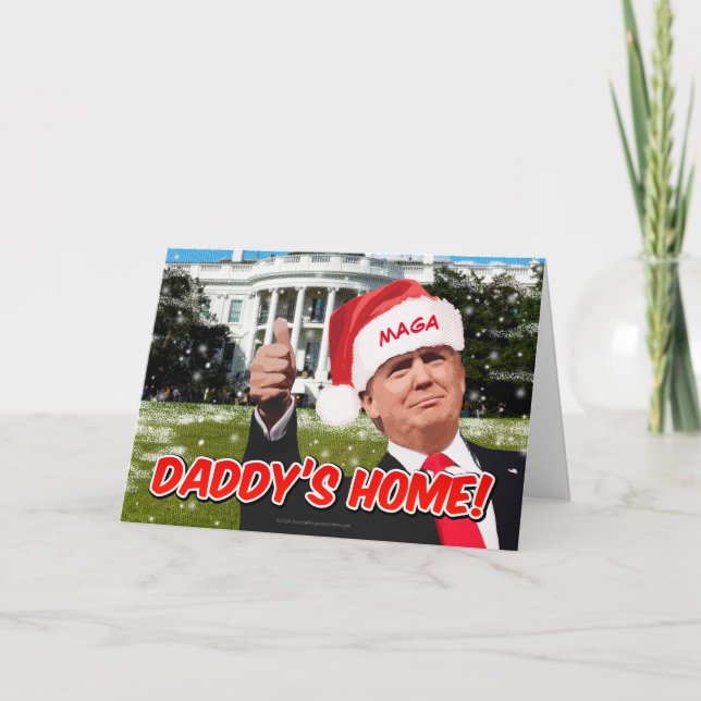 Pappor Hempresident Donald Trump 2024 Helgkort (Framsida)