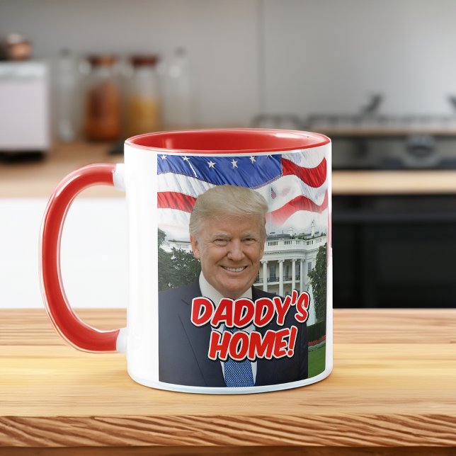Pappor Hempresident Donald Trump 2024 Patriotic Mugg (donald trump 2024 mug daddys home)
