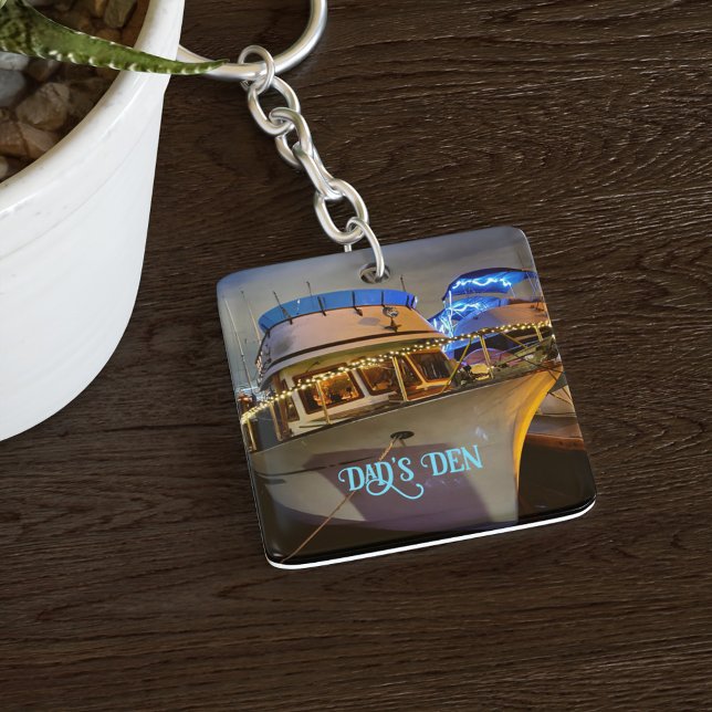 Pappor Hershine Trawler Boating Acrylic Keychain (Skapare uppladdad)