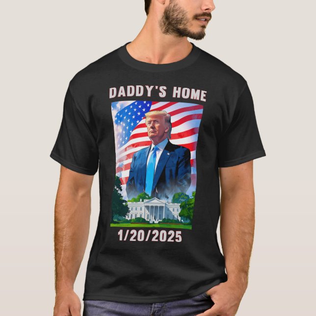 Pappor Home Donald Trump 2024 T Shirt (Framsida)