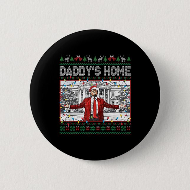 Pappor Home Funy Santa Trump God Jul Swea Knapp (Framsida)