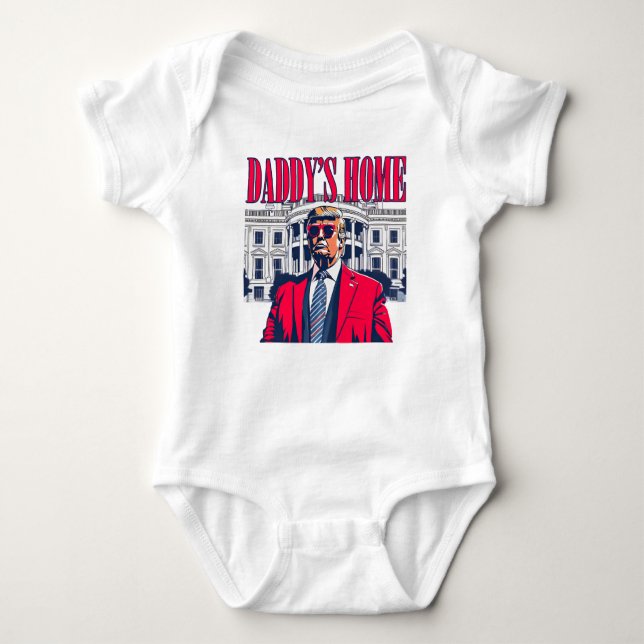 Pappor Home Red White & Blue Trump T Shirt (Framsida)