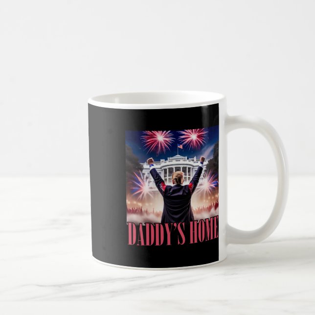 Pappor Home Trump 2024 Gör 4:e juli Underbar Aga Kaffemugg (Höger)
