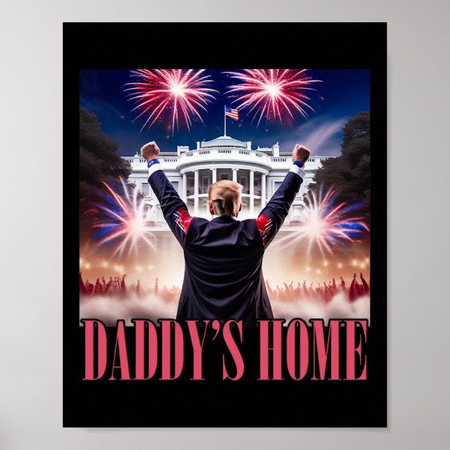 Pappor Home Trump 2024 Gör 4:e juli Underbar Aga Poster (Framsidan)