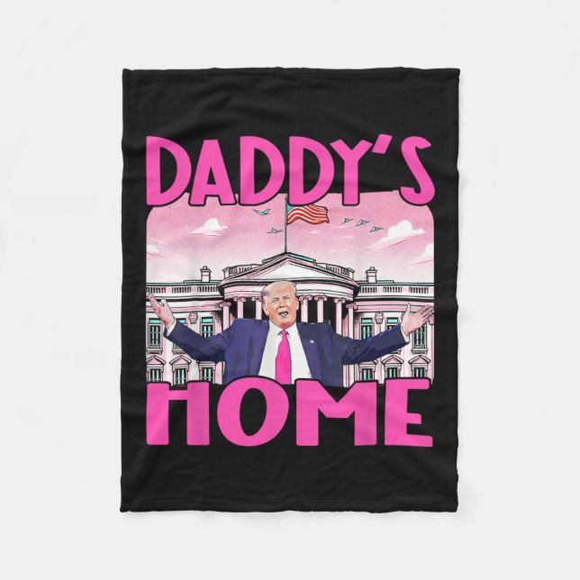 Pappor Home Trump 2024 White House Fleecefilt (Framsidan)