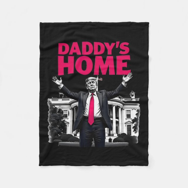 Pappor Home Trump 2024 White House Return Fleecefilt (Framsidan)