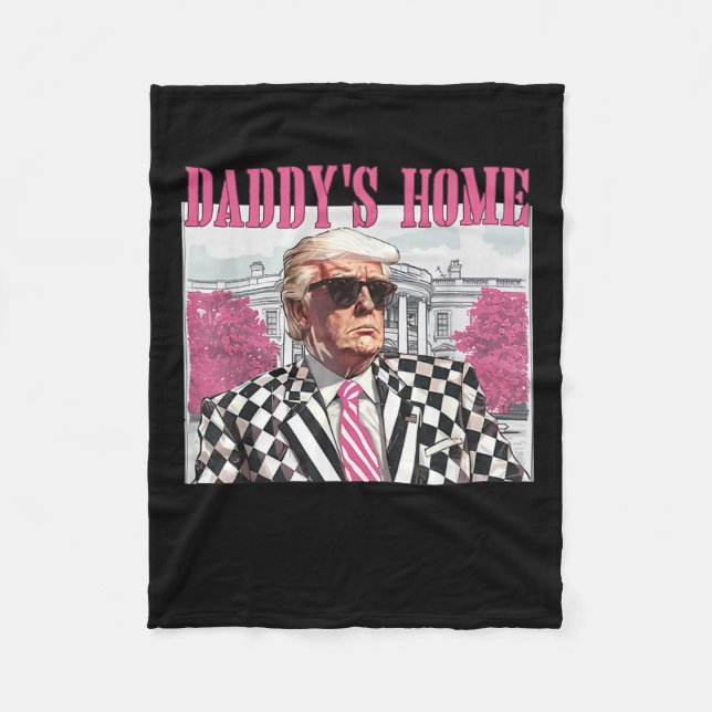 Pappor Home Trump Rosa 2024 Fleecefilt (Framsidan)