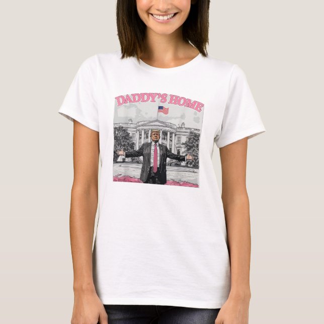 Pappor Home Trump Rosa 2024 T Shirt (Framsida)