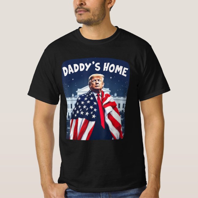 Pappor Home Trump Rosa 2024 Ta Amerika tillbaka T Shirt (Framsida)